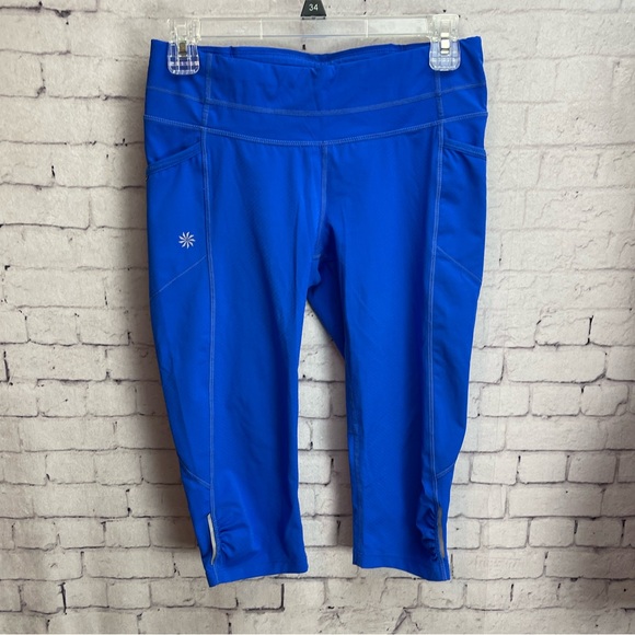 Athleta Pants - Athleta size small cropped leggings medium blue